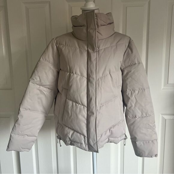 Reiss Dax Puffer Jacket Side Zipper Large in Stone NEW MSRP $545 - Picture 5 of 12